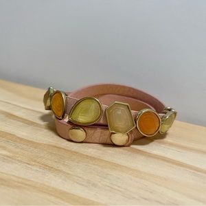 Orange and Pink Gemstone Bracelet